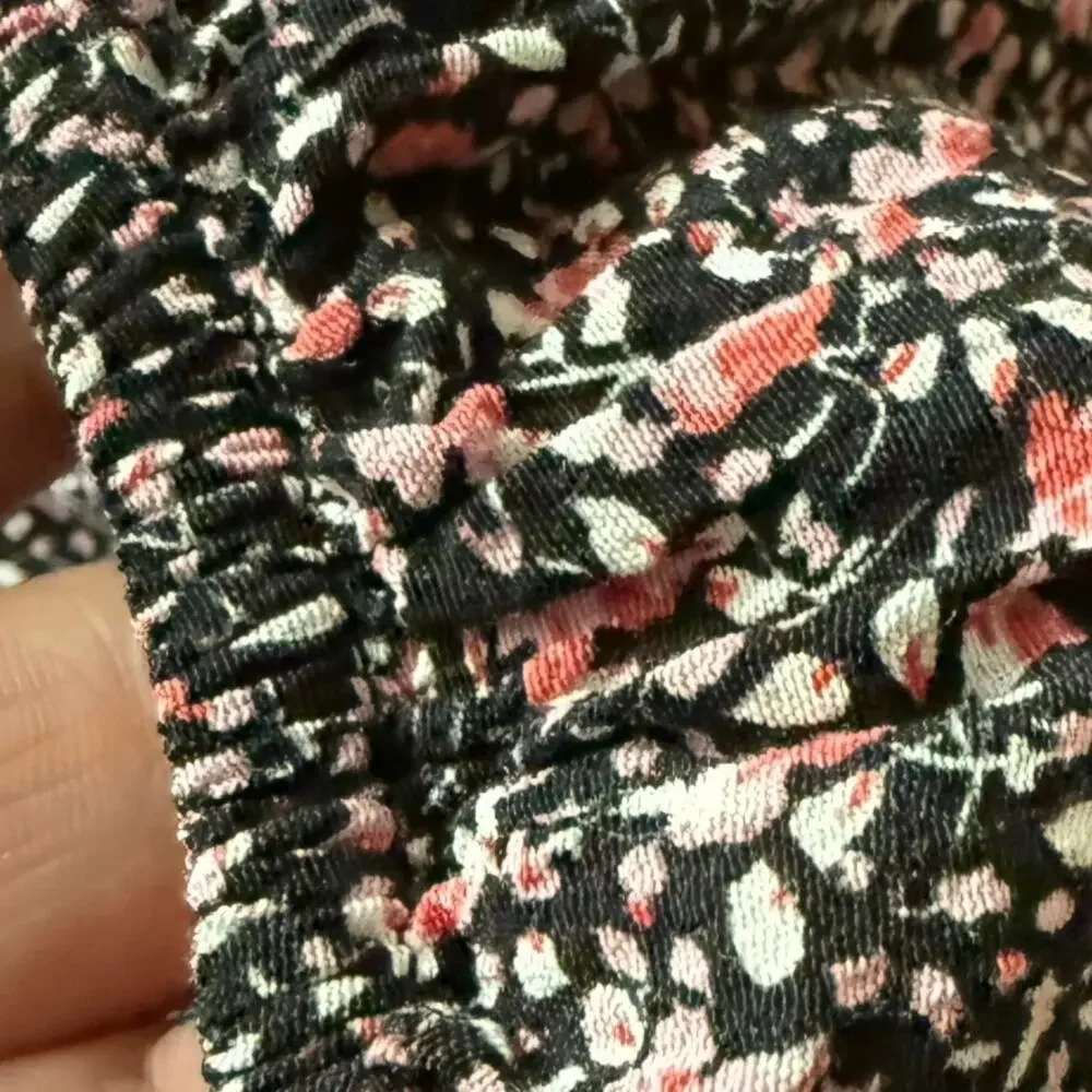 Zara ditsy floral tiered boho babydoll mini dress oversized layer tiers M medium - Picture 3 of 7